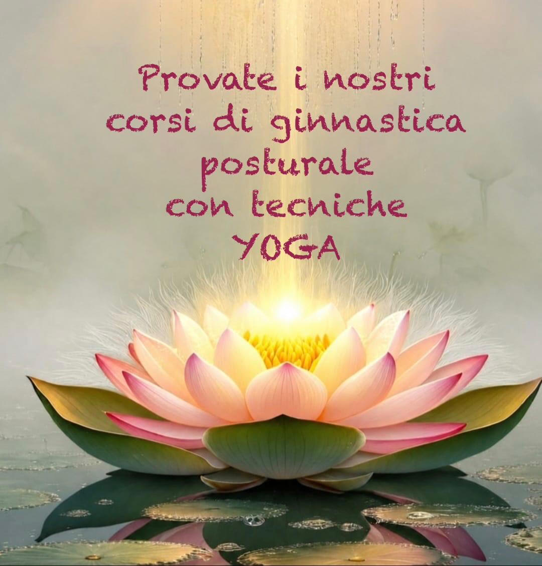 Corsi di ginnastica posturale con tecniche yoga in presenza e online dell'associazione “La Goccia”.