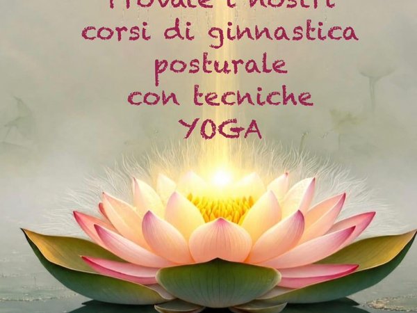 Corsi di ginnastica posturale con tecniche yoga in presenza e online dell'associazione “La Goccia”.