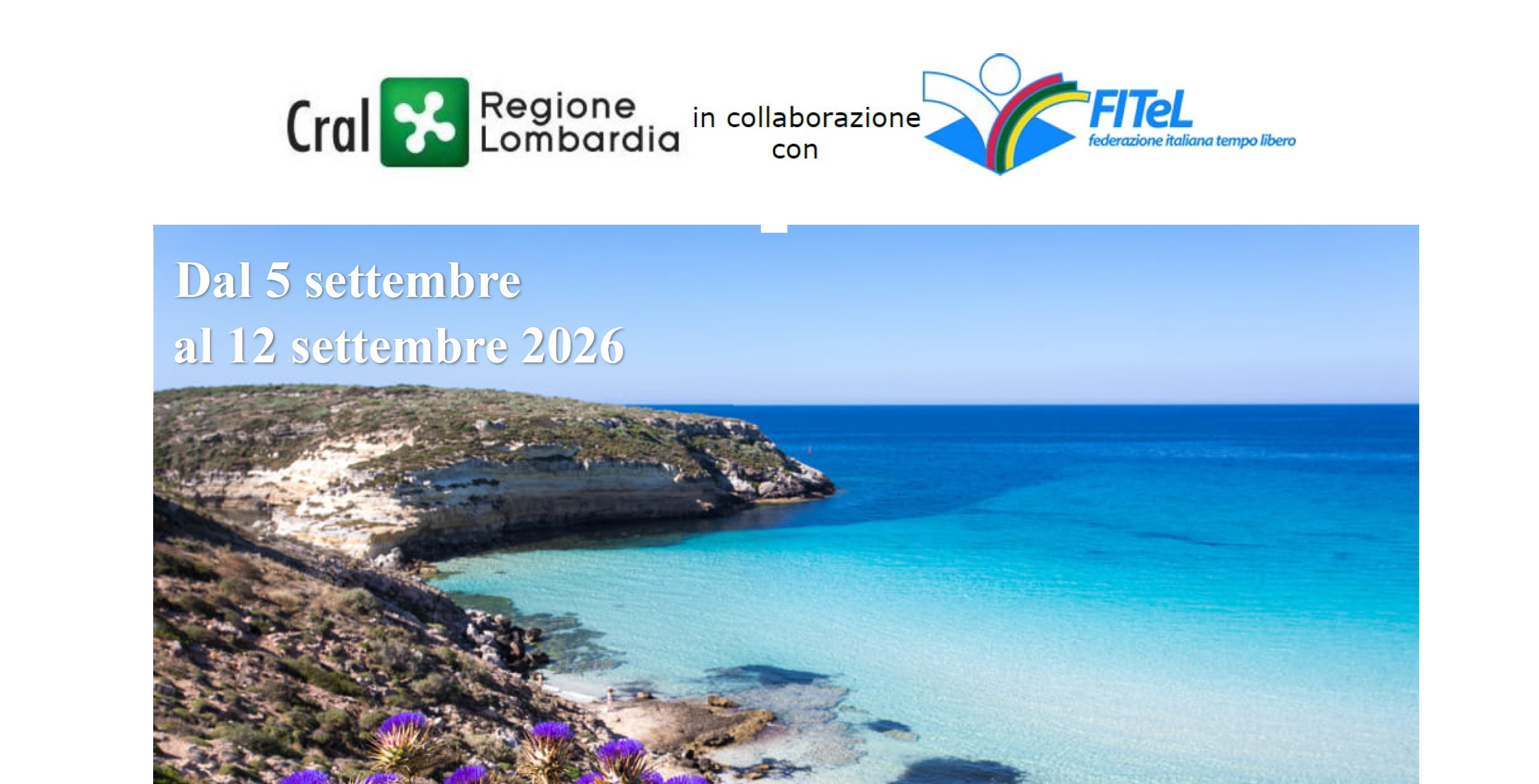 Lampedusa: Hotel Martello **** -  dal 5 al 12 settembre 2026